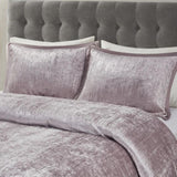 5 Piece Crinkle Velvet Comforter Set Blush King/Cal King B035P148352
