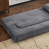 Ebern Designs Transformable Sectional Sofa with 3 Ottoman Stools - Supportive Foam Fold-Out Bed, W1829P280221