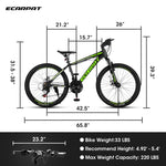 ZUN A24299 24 inch Mountain Bike Bicycle for Adults Aluminium Frame Bike Shimano 21-Speed with Disc W1856138245