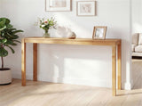 48" Solid Wood Leg Console Table, Narrow Farmhouse Entryway Table for Hallway & Sofa - Natural 83230197