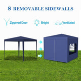 3 * 3m 4 sided , spiral tube pergola made of blue PE fabric, 10'x10 'party tent with 4 25945539