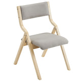 ZUN 2 Pack Modern Folding Chairs with Padded Seat and Back, Wooden Dining Chairs Extra Chair for Guests 38653770