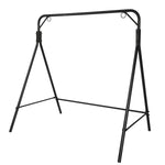 ZUN 176*128*180cm Flat Top 250kg Garden Iron Swing Frame Black （ONLY frame） 76269217