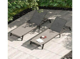 Assemble-Free Chaise Lounge Outdoor, Aluminum Outdoor Chaise Lounge Set of 2 , Patio Lounger W5756P485212