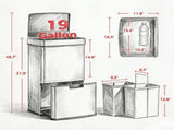 Motion Sensor Kitchen Trash Can, 19 Gal 3-Compartment Stainless Steel Garbage Bin with Infrared Lid, 80636102