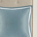 8 Piece Jacquard Comforter Set Aqua/Silver Queen B035128882