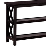 Deep Merlot Sofa Table with 2-shelf B062P153639