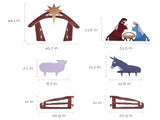 116*53*118cm PVC Nativity Garden Jesus Decoration Color 75898595