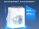 Inverter Dual Hose Portable Air Conditioner, 700 Sq.ft Coverage, Cool Dehumidifier Fan, Window Kit 07896443