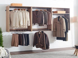 Devi Oak Wall Mounted Wood Closet System B040P311956