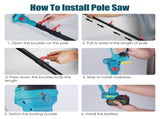 2-in-1 Cordless Pole Saw & Handheld Chainsaw, 4.72in Max Cutting Diameter with Brushless Motor, 24775175