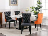 ZUN Furniture,Modern, High-end Tufted Solid Wood Contemporary PU and Velvet Upholstered Dining Chair 55553584