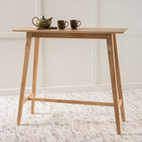 ZUN Wood Bar Table, Natural Oak Finish, 17.72 in x 47.24 in x 42.01 in 58918.00OAK