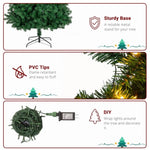 ZUN 6ft PVC Material DIY 150 Lights Warm Color 8 Modes 1050 Branches Christmas Tree Green 99688491