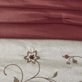 Embroidered 7 Piece Comforter Set Red Queen B03596918
