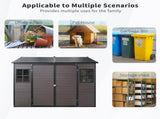 8 x 6 ft Resin Outdoor Storage Waterproof with Floor & Two Windows & Lockable Door, Tool 75043781
