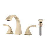 2-Handle Bathroom Sink Faucet with Drain, Brushed Gold W122465399