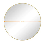 Wall Mirror 42 Inch Gold Circular Mirror Metal Framed Mirror Round Vanity Mirror Dressing Mirror, W143570514