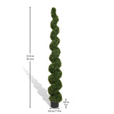 Topiary bonsai artificial spiral tree plant Outdoor uv resistant plastic boxwood 210cm 1pcs/set W2945P279014
