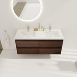 48 Inch Bathroom Vanity With Dual Sink, Resin Sink, 4 Soft Close Drawers, 48x18 W999110579