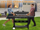 3-Burner Flat Top Gas Griddle Cooking Station with Ceramic Coated Cast Iron Pan, 30,000 BTU Propane 18516348