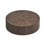 ZUN 35.43 Inch Modern Round Coffee Table MDF Coffee Table for Living Room,Drum Center Table for W2582P188320