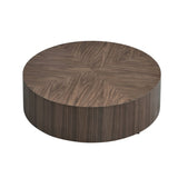 ZUN 35.43 Inch Modern Round Coffee Table MDF Coffee Table for Living Room,Drum Center Table for W2582P188320