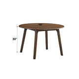 ZUN ACME Keiki Round Dining Table, Walnut Finish DN02915