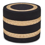 Round Pouf Ottoman Natural Seagrass Pouf Footrest, Foot Stool for Bedroom Living Room Accent 39340725