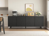 Sideboard Buffet Cabinet with Storage, Long Sideboard Storage Cabinet with 4 Doors, Wood Credenza W409P327405