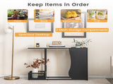 43.5 Inch Versatile Waterproof Console Table, Easy-Assemble Sofa Side Table for Photo Frame & Plant 77701742
