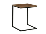 C-Shape Metal End Table, Canyon Walnut Finish 48634243