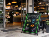 32"x24" LED Message Writing Board, Illuminated Erasable Lighted Chalkboard with Neon Effect, Menu 47352636
