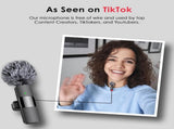 Wireless Microphone for, iPad, Android, Lavalier Microphone for Video Recording - 2 Pack 54673845