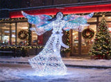 5.2 FT Pre-Lit Christmas Angel with Iridescent Robe & Wings, 230 Cold White LEDs, Metal Frame 35543106