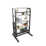 Solid Mahogany Wood Multifunction Convertible Dining Table,Free Switch Space Saving Table Shelf for W760123752