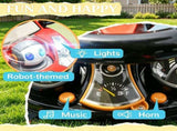 Red 3 in 1 Kids Push & Sliding Car with Removable Handle, Music, Horn, Canopy & Safety Guardrail 82452553