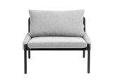 Modern Accent Lounge Chair with Braided Upholstery and Metal Frame, Comfortable Armchair for Living W2215P252346