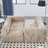 UNITED WE WIN Chenille Loveseat Sofa,Minimalist Modular Couches Sleeper for Living Room Bedroom W1568P255135
