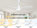 48 Inch Solid Wood Ceiling Fan with Dimmable Light 6 Speed Reversible DC Motor W934P147069