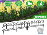 19.3FT Decorative Landscape Edging, 10 Panels Flexible Interlocking PP Lawn Border, Angle Adjustable 14308803