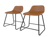 Scoop Counter Height Stool, Camel Faux Leather 22621671