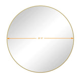 Wall Mirror 39 Inch Gold Circular Mirror Metal Framed Mirror Round Vanity Mirror Dressing Mirror, 75612029