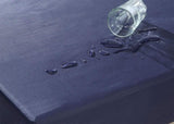 6-inch waterproof high-density foam mattress with navy blue diamond-quilted breathable fabric. B347P345027