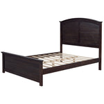 ZUN Farmhouse Wooden Platform Full Size Bed with Curl Design Headboard and Footboard for Teenager, WF530030AAP