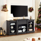 ZUN Media Console Table with Large Storage Cabinet, Modern TV Media Entertaionment Stand, Grey, W1758P206559