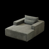 75-Inch Corduroy Sponge Sofa Lounge Chair,No Assembly Required,Fluffy Modern Sleeper Chair for W834P206093