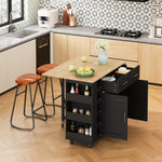 ZUN Multi-Functional Kitchen Island Cart with Stylish and Minimalist Bar Stools, Combination Set, 69059099