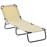 ZUN Foldable Outdoor Chaise Lounge Chair, 5-Level Reclining Camping Tanning Chair with Strong Oxford W2225141504