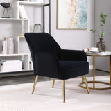 Modern Mid Century Chair velvet Sherpa Armchair for Living Room Bedroom Office Easy Assemble W1361102502